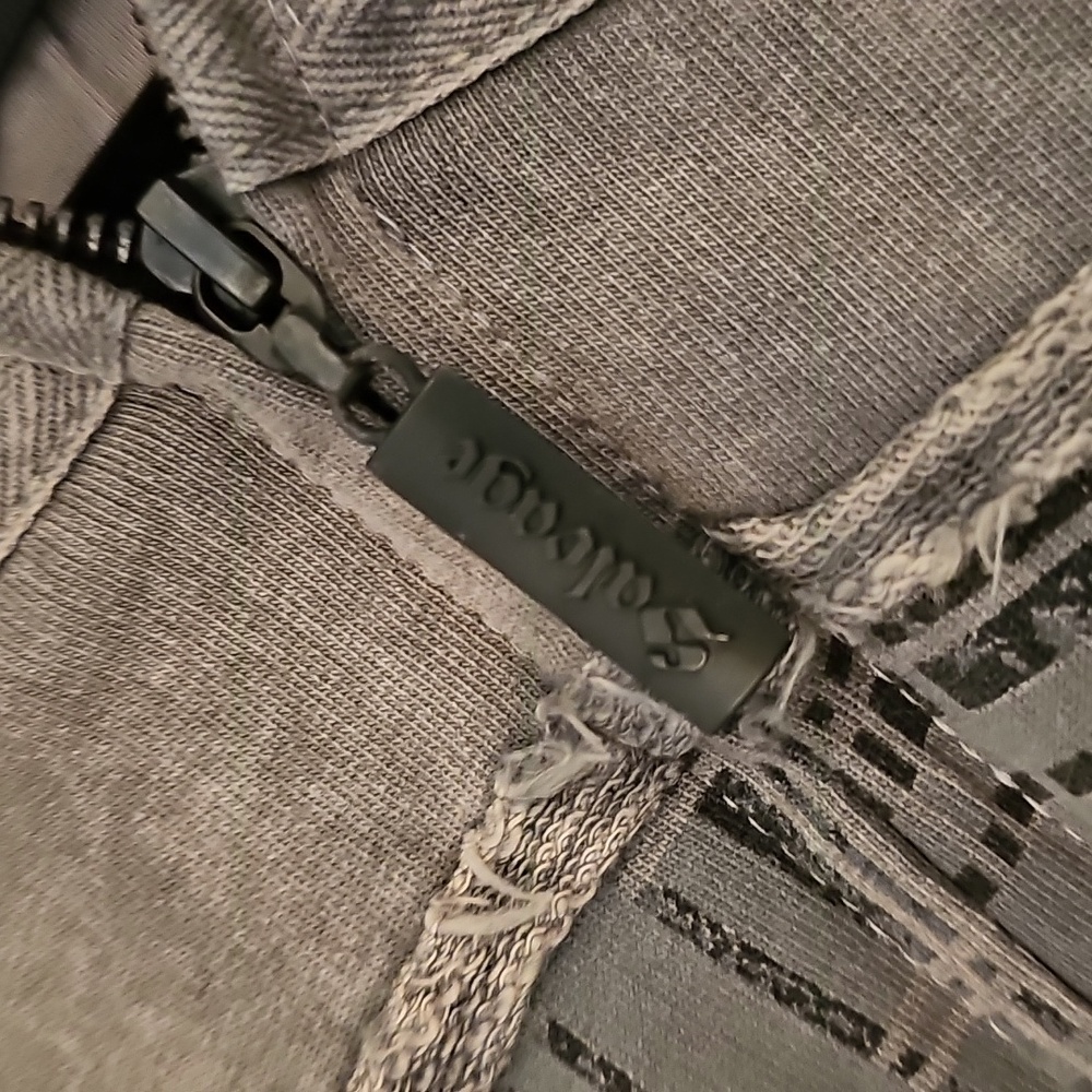 Salvage Gray Plaid Jacket With Hood - Picture 12 of 16